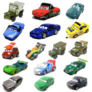 1:55 Disney Pixar Cars Lightning McQueen Sarge fan voorbijganger Agent Metalen die-Cast Voertuig Model Kid Speelgoed Kerst Cadeau