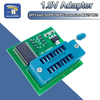 1.8 V Adapter Voor Moederbord 1.8 V SPI Flash SOP8 DIP8 W25 MX25 Gebruik Op Programmeurs TL866CS TL866A EZP2010 EZP2013 EZP2019 CH341A
