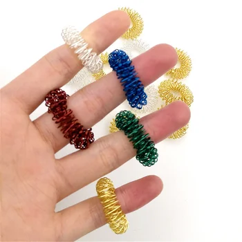 10 st Grote Spikey Fidget Speelgoed Stekelige Zintuiglijke Vinger Ringen Leuke Set Fidget Ring Angst-Stress Massage voor ADHD en Autisme