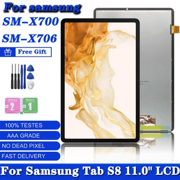 100% Origineel Voor Samsung Galaxy Tab S8 SM-X700 Display+Touch Scherm Digitizer Vergadering Voor de Samsung Galaxy Tab S8 SM-X706 Scherm