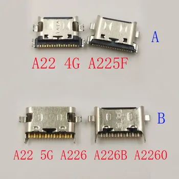 10Pcs USB-Poort Opladen Dock Stekker van de Lader Aansluiting Type C Jack Contact Voor Samsung Galaxy A22 4G 5G A225F A225 A226 A226B A2260