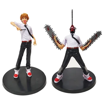 15cm Anime Kettingzaag Man Action Figure Denji Pochita Helm Duivel Kawaii Vechten Beeldje PVC Collectible Model Pop Speelgoed Cadeau