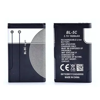 1PC 3.7 V 1020mAh Batterij van het type BL-5C BL5C BL 5C Oplaadbare Batterijen Voor 2112 2118 2255 2270 2280 2300 2600 2610 3125 3230