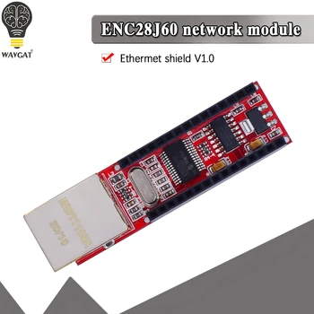 1PCS ENC28J60 Ethernet Shield V1.0 voor arduino compatibel Nano 3.0 RJ45 Webserver Module