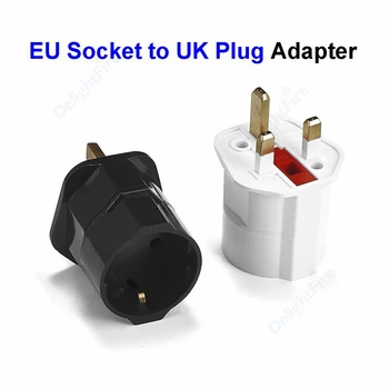 1pcs EU UK-Stekker Adapter 13A 250V-Korea Euro 2Pin naar groot-Brittannië 3Pin Plug Conversie Stopcontacten Travel Adapter met Stopcontact