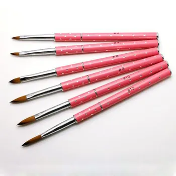 1PCS Nail Art Kolinsky Sable Acryl Penseel Pen UV Gel Polish DIY Schilderij Tekening Carving Pen Manicure Tools Nee 2 4 6 8 10