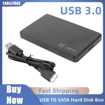 2,5 Inch HDD SSD-Case USB 3.0 naar SATA Hard Disk Box 5 gbit / s Box Harde Schijf Behuizing voor Notebook of Desktop PC Met een USB 3.0-Kabel