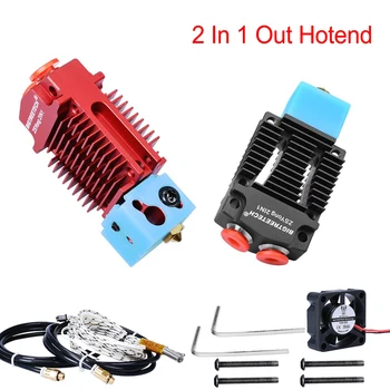 2 IN 1 Out Hotend J-head-Extruder 3D-Printer Delen Bowden-Extruder Multi-Kleur 12V/24V 1.75 MM Filament Ventilator VS V6 Hotend