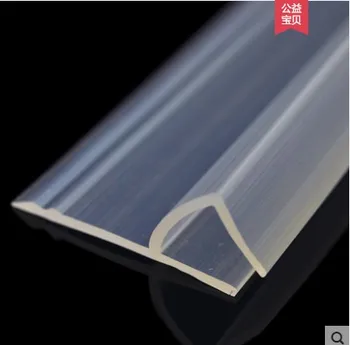 2 Meter/veel Breder F/h-vorm siliconen rubber douche deur, glas afdichting strip weatherstrip voor 6/8/10/12 mm glas