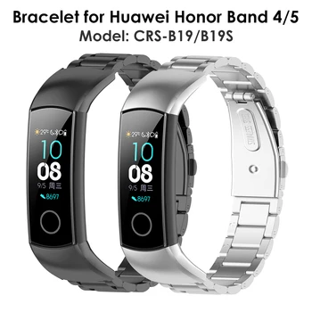 2020 Metalen Riem voor de Huawei Honor Band 5 Armband Stalen Armband Honor Band 4 Accessoires Roestvrij Horlogeband Vrouw-Man Nieuw