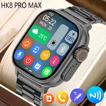 2023 Nieuwe HK8 Pro Max Smart Watch Mannen' Serie 8, 49mm 2.12 Inch Hoge Vernieuwen Rtae AMOLED-Scherm, NFC Kompas IWO Dames Smart Watch