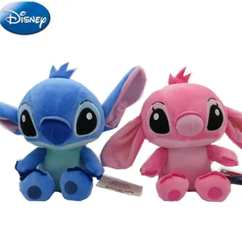 20cm Disney Lilo & Stitch Paar Modellen Cartoon Gevulde Pluche Poppen Anime Pluche Baby Speelgoed Hanger Speelgoed Kawaii Kinderen verjaardagscadeau