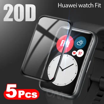 20D Gebogen Rand Vol Zachte Beschermende Film Cover Voor Huawei Kijken Fit & Eer Smart Watch ES Screen Protector (Niet Glas)