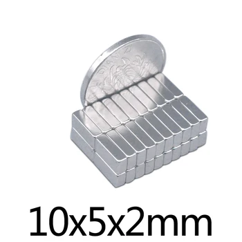 20~500pcs 10x5x2 mm Klein Blok Krachtige Magneten 10*5*2 Super Neodymium Magneet 10x5x2mm Stong Permanente magneet NdFeB 10*5*2 mm