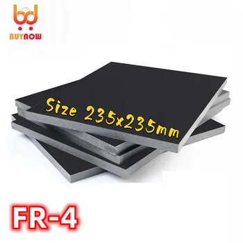 235x235mm Zwart FR4 Fiberglass Bord/G10 Epoxy Board Isolatie Anti-statisch 0.5/1.5/1/2/3/4/5mm Verwerking Aangepaste Non-standaard