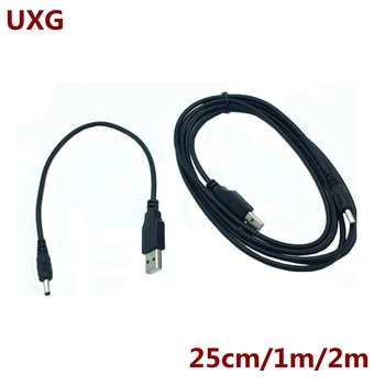 25 cm 1M 2m DC 5.5 mm de Stekker van de stroomadapter USB Zetten 5.5*2.1 MM 2,5 mm DC Barrel jack 5V-Aansluiting Met kabel Connector korte 2A Kabel