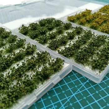 28 Stammen Statische Struik Gras Model Miniatuur Plant Bush Materialen Voor Doe-Het-Maken Militaire Gebouw Scène Lay-Out Diorama Kits