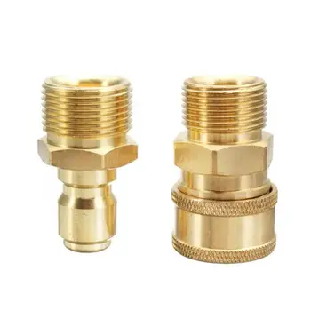 3/8 Inch Quick Release Adapters M22 Mannelijke en Vrouwelijke Connector Pin 15mm Voor hogedrukreiniger waterafvoer En Slang Bevestiging
