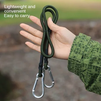30-120cm Zware Bungee-Koord-Elastische Spanband String Karabijn Haken Kajak Fietsen Bagage Inpakken Touwen Camping Accessoires