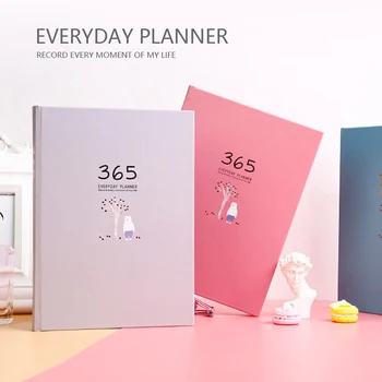 365 Dagelijkse Planner Notebook Gekleurde Pagina ' S Het Leren Van Plan Dagen Tijdlijn Schema Kladblok Dagboek Meisje Student Briefpapier