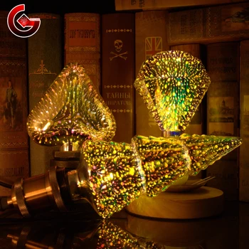 3D Decoratie LED Lamp E27 6W 85-265V Vintage Edison de Gloeilamp Sterren Vuurwerk Lamp Vakantie Nacht Licht Nieuwigheid kerstboom