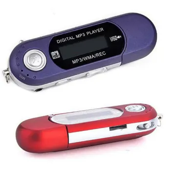 4 GB Mini-USB-MP3-Speler, Digitale LCD-Scherm FM-Radio Met Microfoon Geen Batterij Aangedreven Digitale Mp3-Speler Voor Studenten