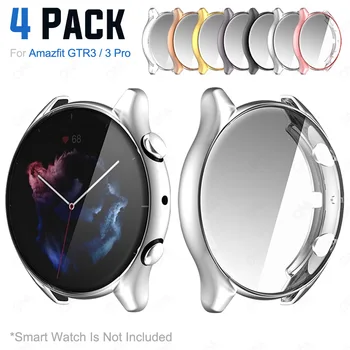 4-Pack TPU Zachte beschermhoes Voor Amazfit GTR3 Geval Full Screen Protector Shell Bumper Cases Voor de GTR 3 / 3 Pro smart watch