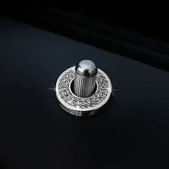 4x Bling Strass Auto de Deur Bout Lock Pin-Switch Knop Ring Lift Bout Sticker Kristal Voor Mercedes Benz E Klasse C Accessoires