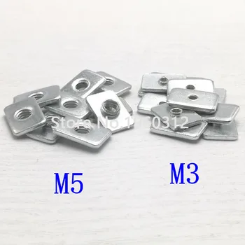 50pcs/Veel Micromake 3D-Printer Delen Tee noten voor het bouwen van de machine V-Groef M5 Tee Moer,Maat T1.6*10*15