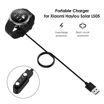60/100cm USB-Lader voor Haylou Zonne-LS05 Snel Opladen Kabel Cradle Dock Adapter Slimme Horloge Zwart Accessoires