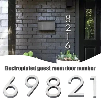 6cm 3d huisnummer Deur nummerplaat Huis Nummer Straat Mailbox Aantal Stickers Nummers Flatscreen Aantal Hotel-Nummer Buiten de Deur