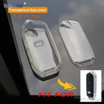 7/4 Zien Transparante Auto sleutelhanger Geval Dekking van Shell Sleutelhanger voor Kia Stinger K9 Mohave (Mohadi ) 2020 2021 Accessoires