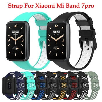 Ademend Polsband Voor Xiaomi Mi Band 7 pro 7pro Vervanging Armband TPU Polsbandje Voor Mi Band 7 Pro Smart Horloge Band