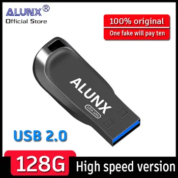 ALUNX 100% Echt Stick 128 gb Memory Stick 4Gb-32Gb Metalen Usb Flash Drive 128Gb Pen Drive 64 Gb 8 gb Usb-Stick 16 Gb