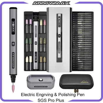 ARROWMAX Slimme Elektrische Gravure Polijsten Pen (SGS Pro Plus) Draadloze Molen Gebruikt voor het Snijden, Graveren, Grind, Zand poolse Huis DIY