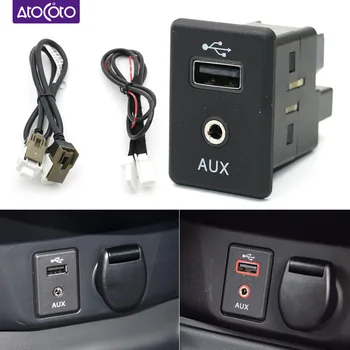 AtoCoto 4-PINS Mini-USB-AUX-Kabel Aansluiting voor Nissan Teana X-trail Schurk Qashqai Radio CD, Navi DA Interface