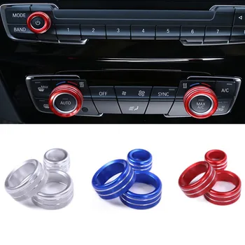 Auto airco/Audio Volume Control Knop Trim Ring Accessoires Geschikt Voor BMW 1 2 3 3GT 4 X1 F30-F34 F20(Met AUTO-Knop)