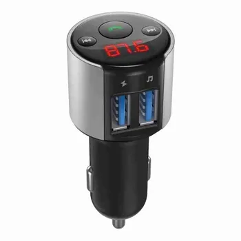 Auto FM-Zender voor Draadloze Bluetooth 5.0 MP3-Speler, AUX-Radio-Adapter-Dubbele USB-Lader van de Handsfree carkits
