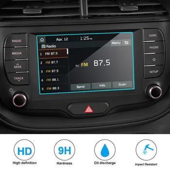 Auto Navigtion Gehard Glas Beschermende Film Sticker Dashboard Hoede zijn voor de Kia Soul Wagon 7 inch autoradio 2020 2021