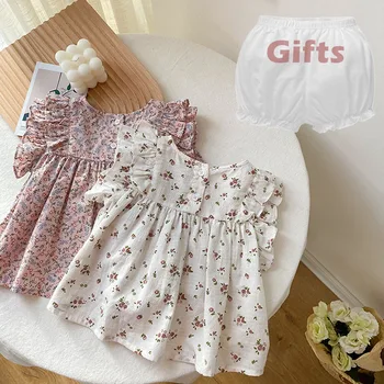 Baby Meisje Kleding Baby ' s en Peuters koreaanse Shirt Top Vrouwelijke Baby Zomer Dunne Katoenen Hoes Bloemen Pop Shirt Lolita Blouse