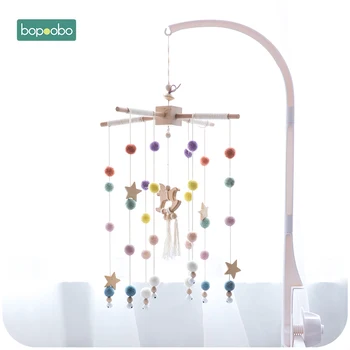 Bopoobo Baby Mobiel Hangen Rammelaars-Speelgoed Wind-up Music Box Hanger DIY Hangen Babybed Mobiele Bed Bell Speelgoed Houder Arm Beugel