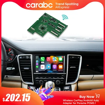 CARABC Draadloze Carplay Android-Auto Past Voor Porsche PCM3.1 Panamera Cayenne, Cayman Macan Boxster 911 991 718 Reverse Camera