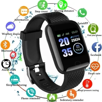 D13 Smart Watch Mannen bloeddruk Waterdichte Smartwatch Vrouwen hartslagmeter Fitness Tracker Horloge Sport Voor Android, IOS