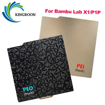 De dubbele Kant op te Bouwen Plaat Textuur PEI+ Vlotte PEO HUISDIER /Textuur PEI+ Textuur PEI 257x257mm Lente Stalen Plaat voor Bambu lab x1 p1p