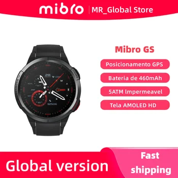 De globale Versie Mibro GS Smartwatch 460mAh Batterij AOD 1.43 Inch AMOLED-Scherm 5ATM Waterdicht Sport GPS Smart Watch