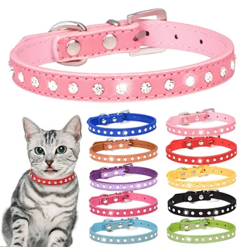 Diamond Kitten Kraag Ketting Strass Accessoires Kat Kraag Quick Release Ketting Kraag voor Puppy Halsband Accessoires