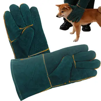 Dier Omgang Handschoenen Leder Anti-grijpen Anti Bite Beschermende Handschoenen Kat, Hond, Slang Tuinieren Handschoenen Huisdieren Omgang Handschoenen