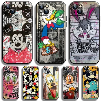 Disney Mickey Mouse Eend Voor Apple iPhone 13 12 11 Pro 12 13 Mini X-XR XS Max SE 5 6 6 7 8 Plus Telefoon hoes Zachte Vloeibare Siliconen