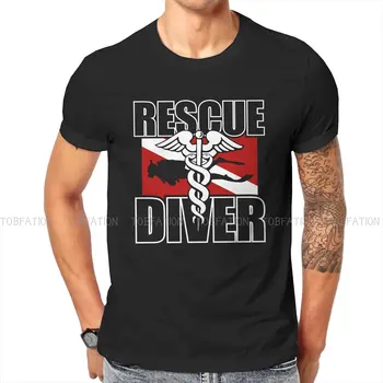 Duiken Duiken t-shirt voor Mannen Rescue Diver Zachte Casual Tee T-Shirt Nieuwigheid Nieuwe Ontwerp van de Losse