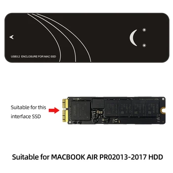 Een Solid-State Schijf Externe Behuizing 10/20Gbps USB-SSD Externe Lezer PCI-E AHCI/NVME Protocol voor MacBook Air/Pro 13-17